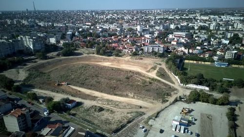 Primele imagini de pe șantierul noului stadion „Gheorghe Hagi”. Sursa foto: Facebook / Compania Națională de Investiții
