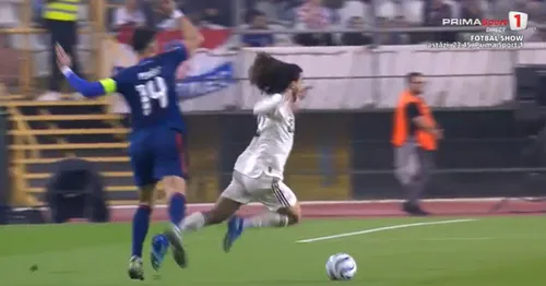 Eliminarea lui Ivan Perisic după faultul asupra lui Cucurella. Foto: Captură/Prima Sport 1