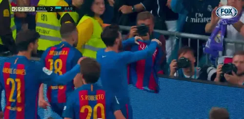 Modul cum a sărbătorit Lionel Messi golul victoriei cu Real Madrid, scor 3-2. Foto: captură X/@oficialsincerao
