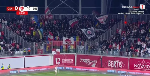 Sepsi - Dinamo. Partida întreruptă pentru scandări xenofobe Foto captură VIDEO Prima Sport .jpeg