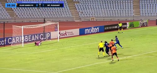 Penalty-ul ciudat executat în Cupa Caraibelor. Foto: captură X/@demarkesports