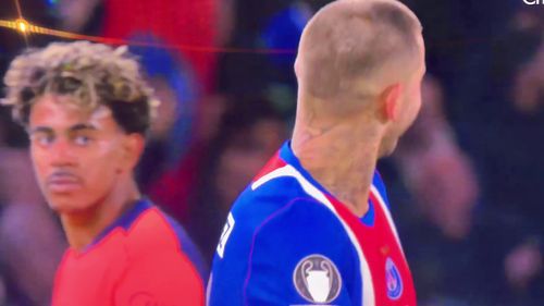 Moment viral în PSG - Barca, cu Lucas Hernandez și Lamine Yamal. Capturi X (19).jpg