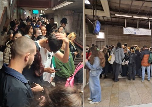 FOTO | "Nici nu vreau să-mi imaginez ce e la Unirii". Dimineață cu metroul prin București, cu puhoi de oameni pe peron și după ce-a plecat al doilea tren de la Eroii Revoluției