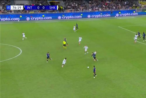 Henrikh Mkhitaryan, pasă decisivă în Inter - Shakhtar (FOTO: captură video Digi Sport 3)