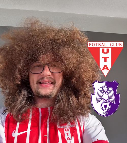 UTA a devenit virală  Celebrul fan Manchester United  a apărut în tricoul arădenilor  » Replică genială + a intervenit și FC Argeș