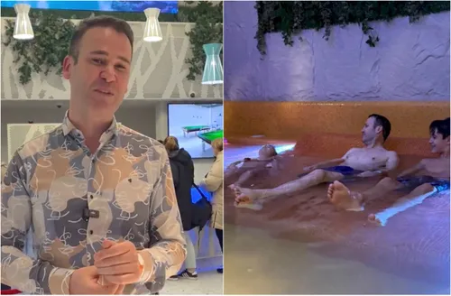 VIDEO | Insomniac, Negoiță face lobby nocturn pentru AquaVentura: anunță prelungirea gratuității în parcul acvatic din Pantelimon. Nu mai e în slip, dar are cămașă care face ape, ape