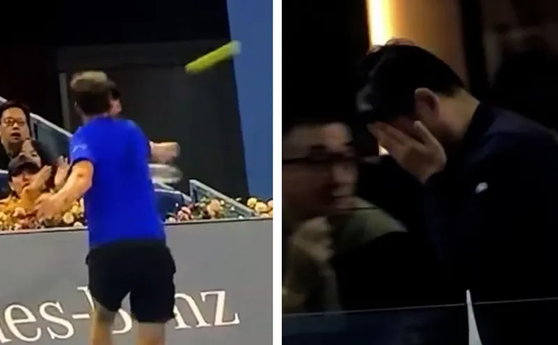 FOTO | Medvedev a lovit un spectator! Rusul a fost descalificat după gestul șocant din meciul cu Djokovic de la Beijing