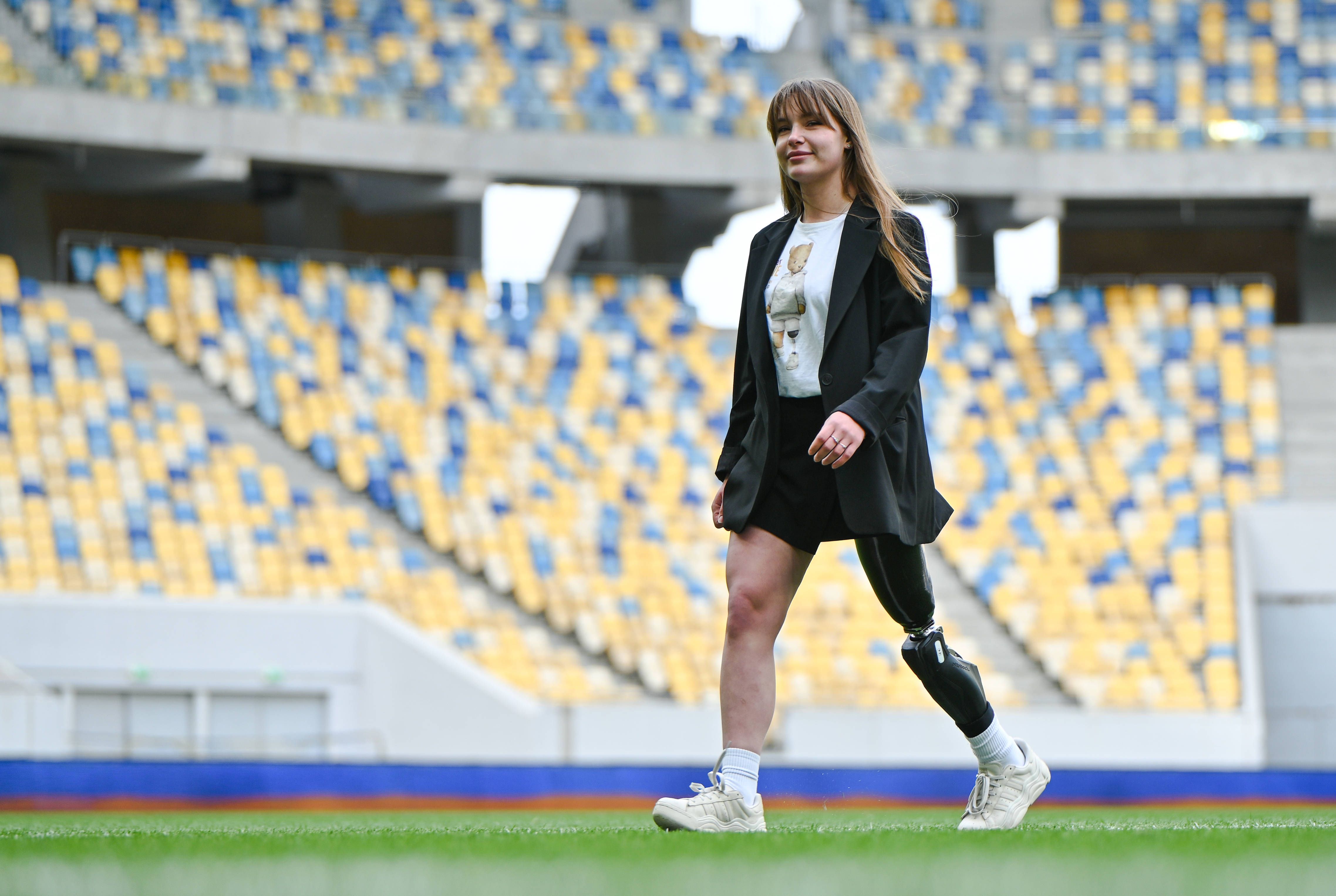 Ruslana Danilkina a luptat pe front, pierzându-și piciorul stâng. Ea a dat lovitura de start Foto: Imago Images