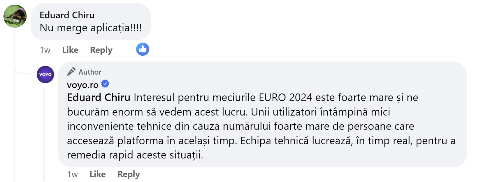 Probleme cu VOYO  Platforma de streaming deținută de ProTV  s-a blocat  de mai multe ori pe perioada meciurilor de la Euro