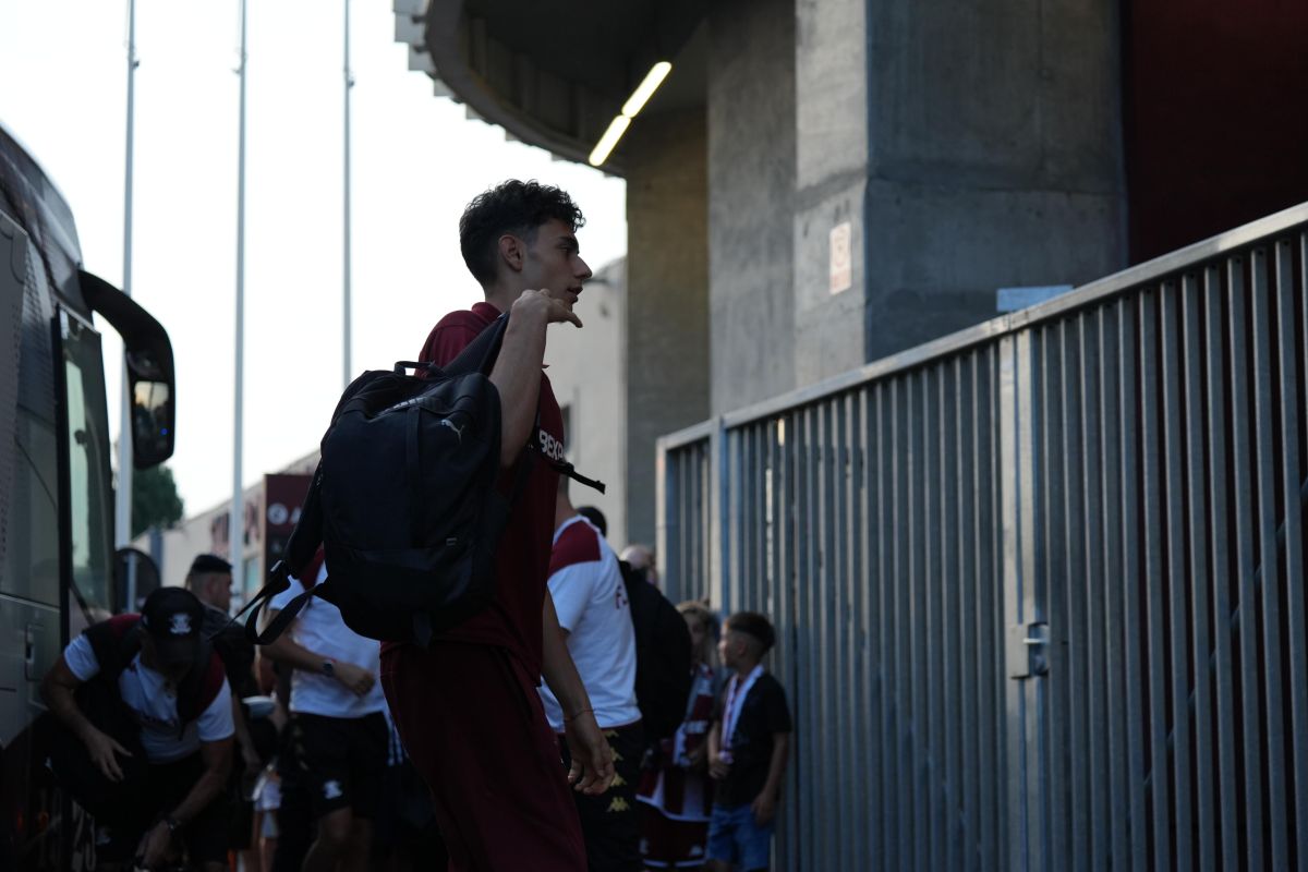 Sosirea Rapidului la stadion înainte de meciul cu CFR