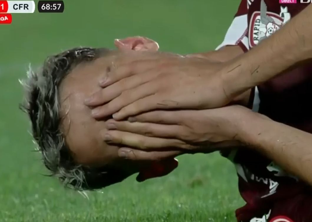 Rapidistul Albion Rrahmani s-a accidentat în meciul cu CFR Cluj