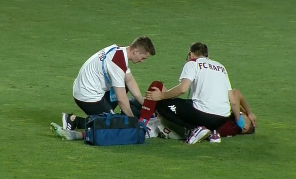 Rapidistul Albion Rrahmani s-a accidentat în meciul cu CFR Cluj