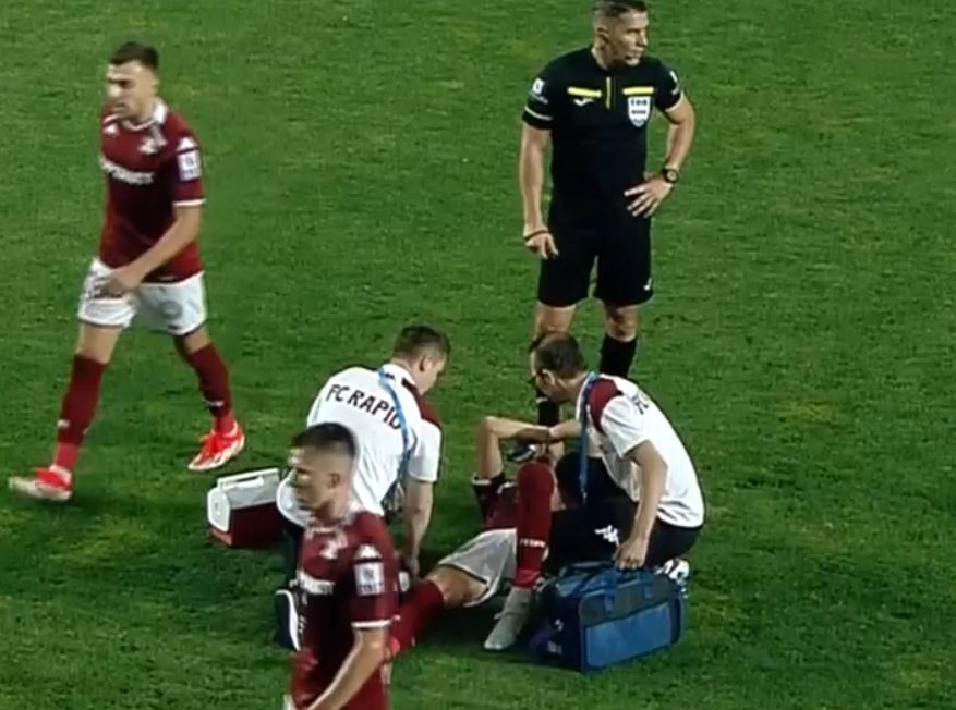 Rapidistul Albion Rrahmani s-a accidentat în meciul cu CFR Cluj