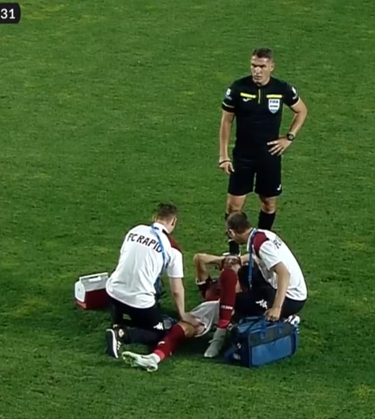 Rapidistul Albion Rrahmani s-a accidentat în meciul cu CFR Cluj
