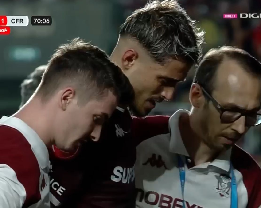 Rapidistul Albion Rrahmani s-a accidentat în meciul cu CFR Cluj