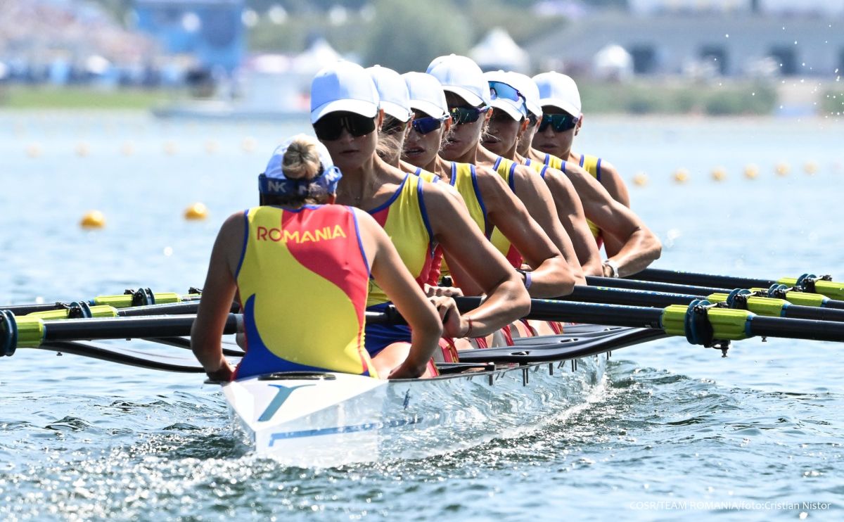 Programul rom&acirc;nilor Finale pentru medalie la canotaj. Emoții pentru bărcile de&nbsp; 8+1 feminin și masculin