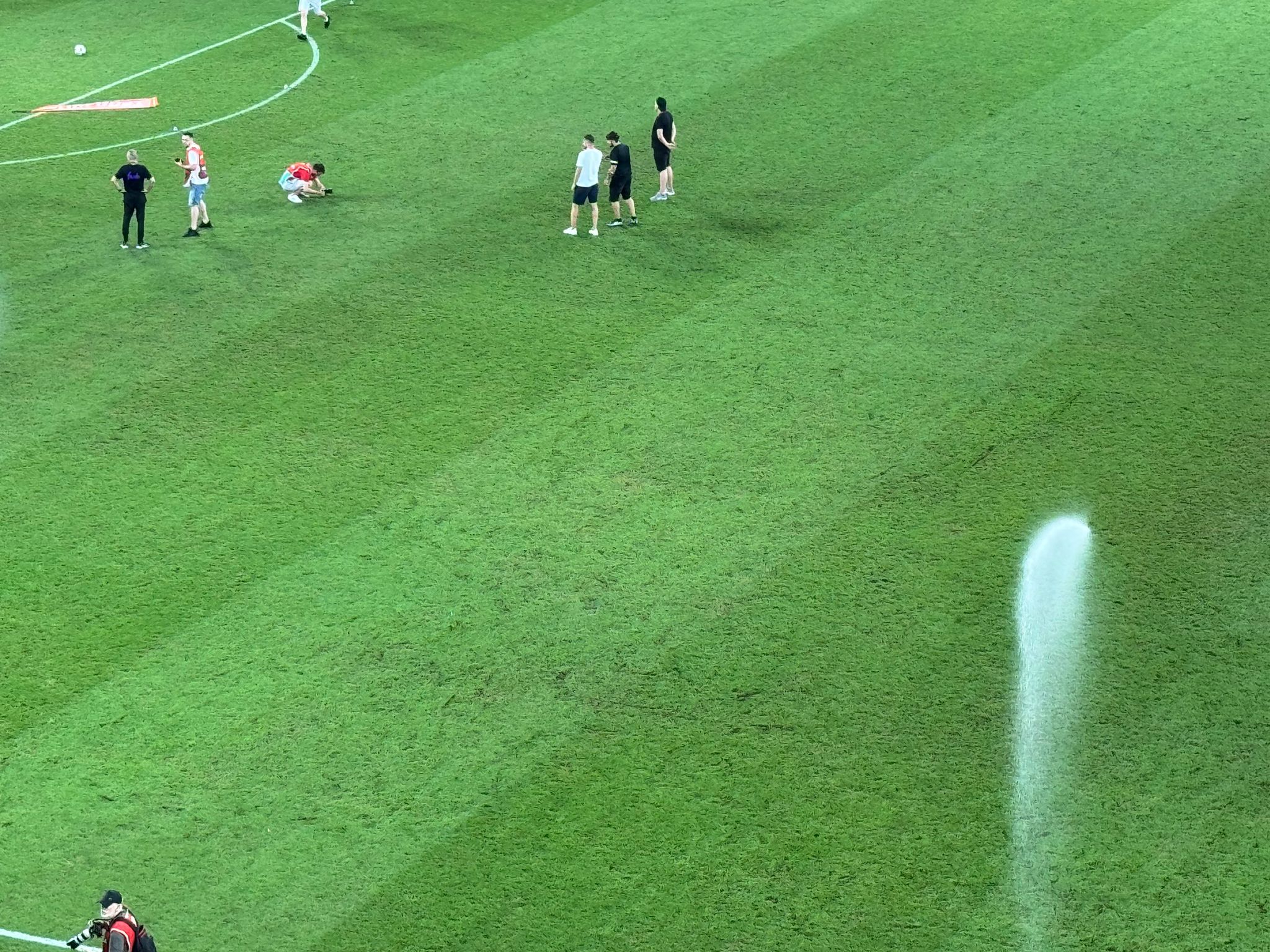 Gazonul la pauza meciului FCSB - Farul