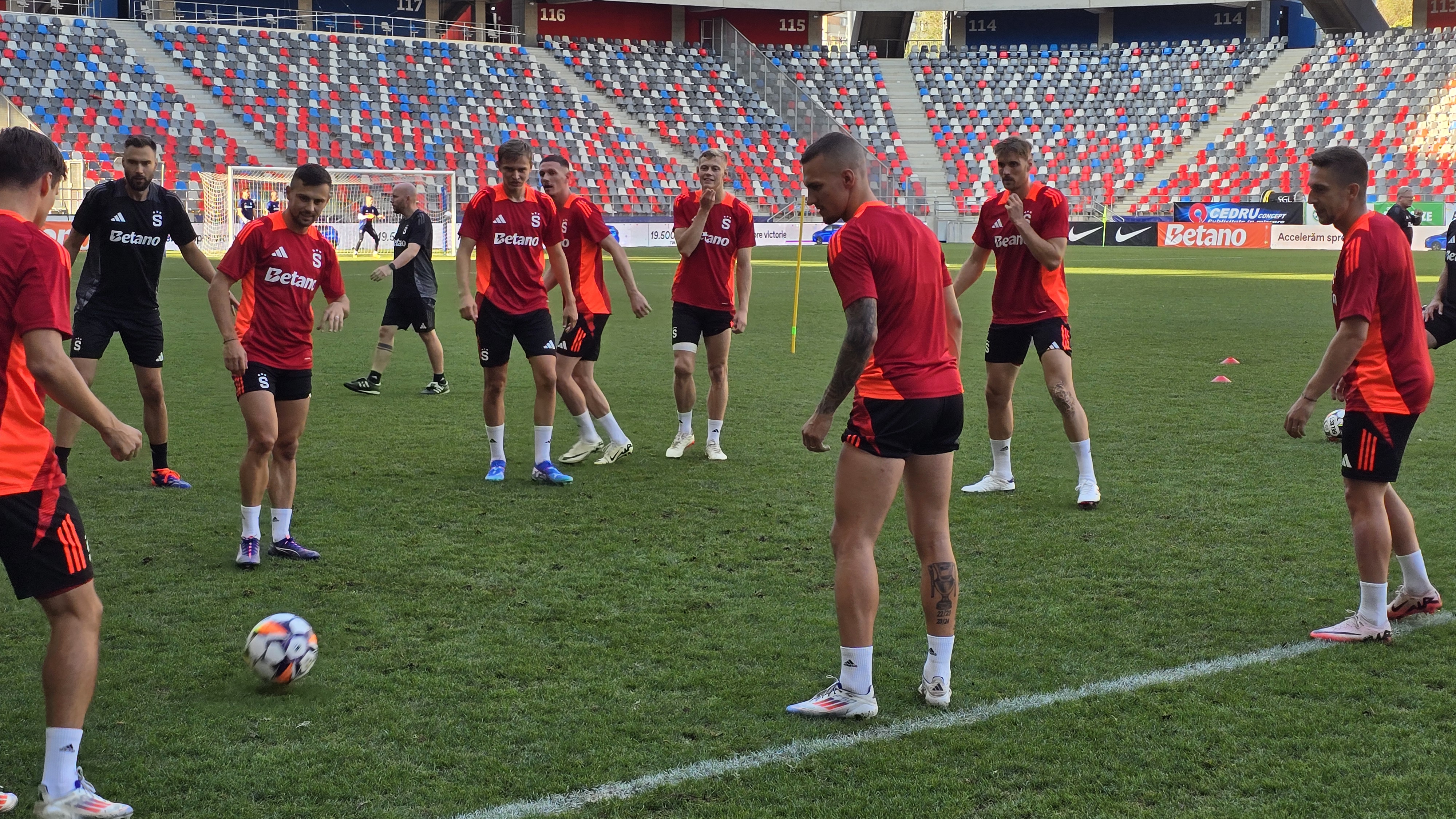 Antrenament Sparta Praga înainte de meciul cu FCSB