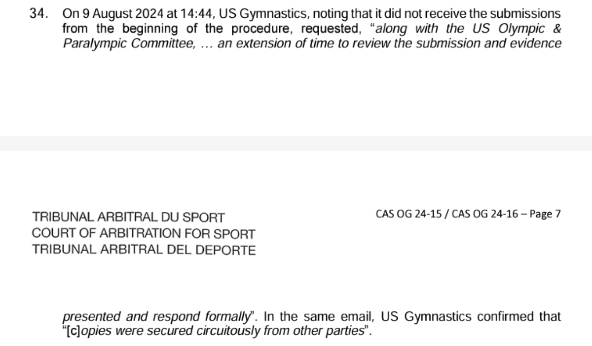 US Gymnastics confirmă că a făcut rost de documente și alte surse.