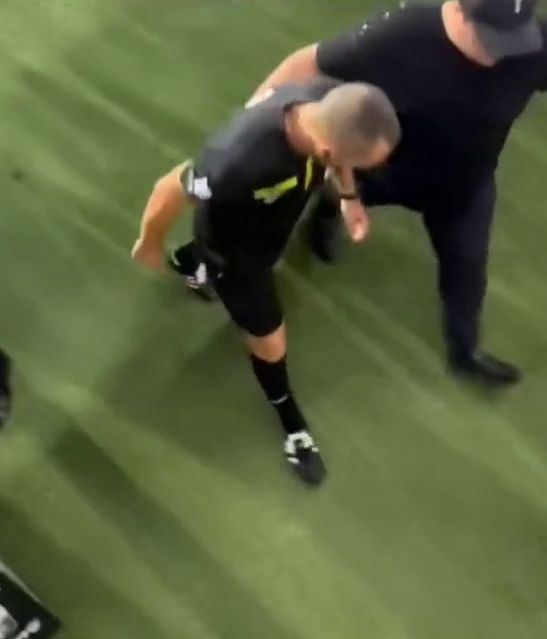 Arbitrul Coza, stropit de un fan după FCSB - Poli Iași