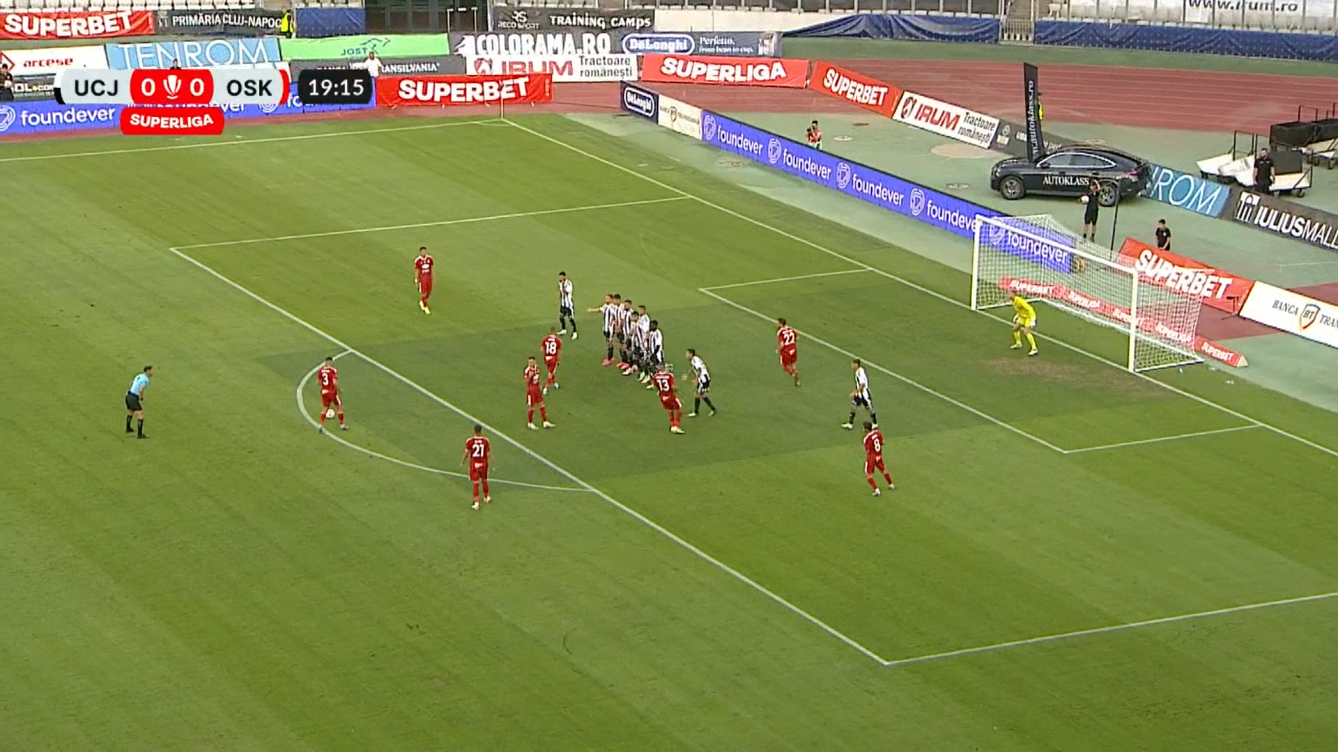 Fază comică la U Cluj - Sepsi / Foto: Prima Sport10.png