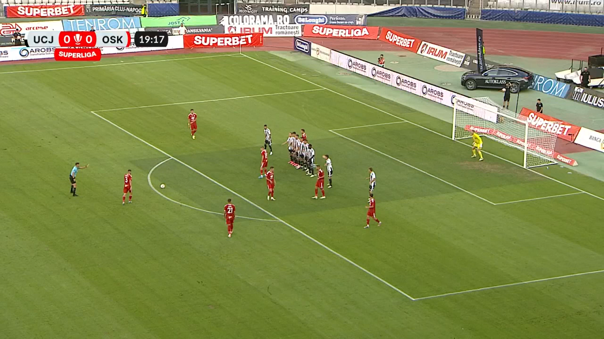 Fază comică la U Cluj - Sepsi / Foto: Prima Sport13.png