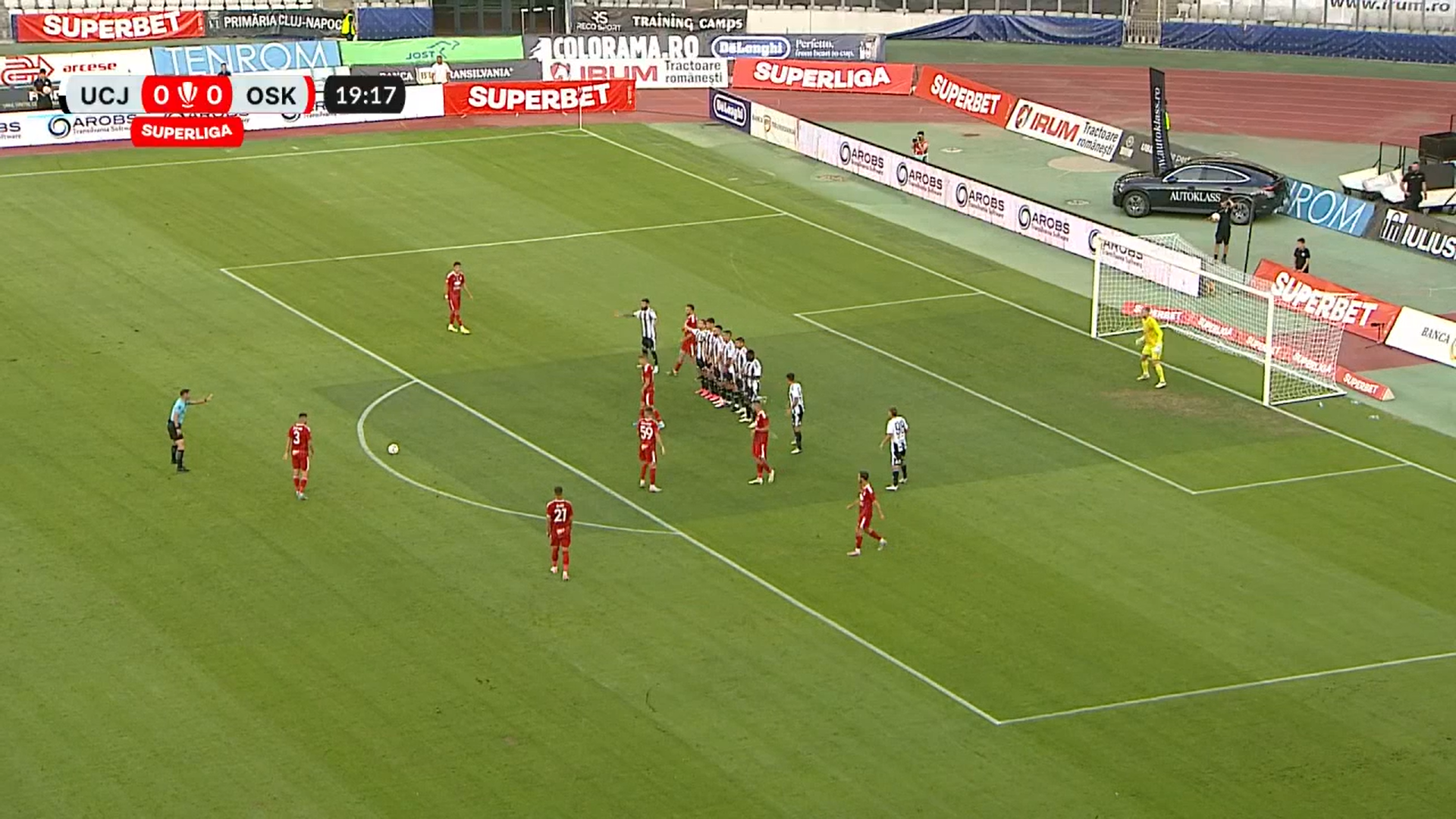 Fază comică la U Cluj - Sepsi / Foto: Prima Sport14.png