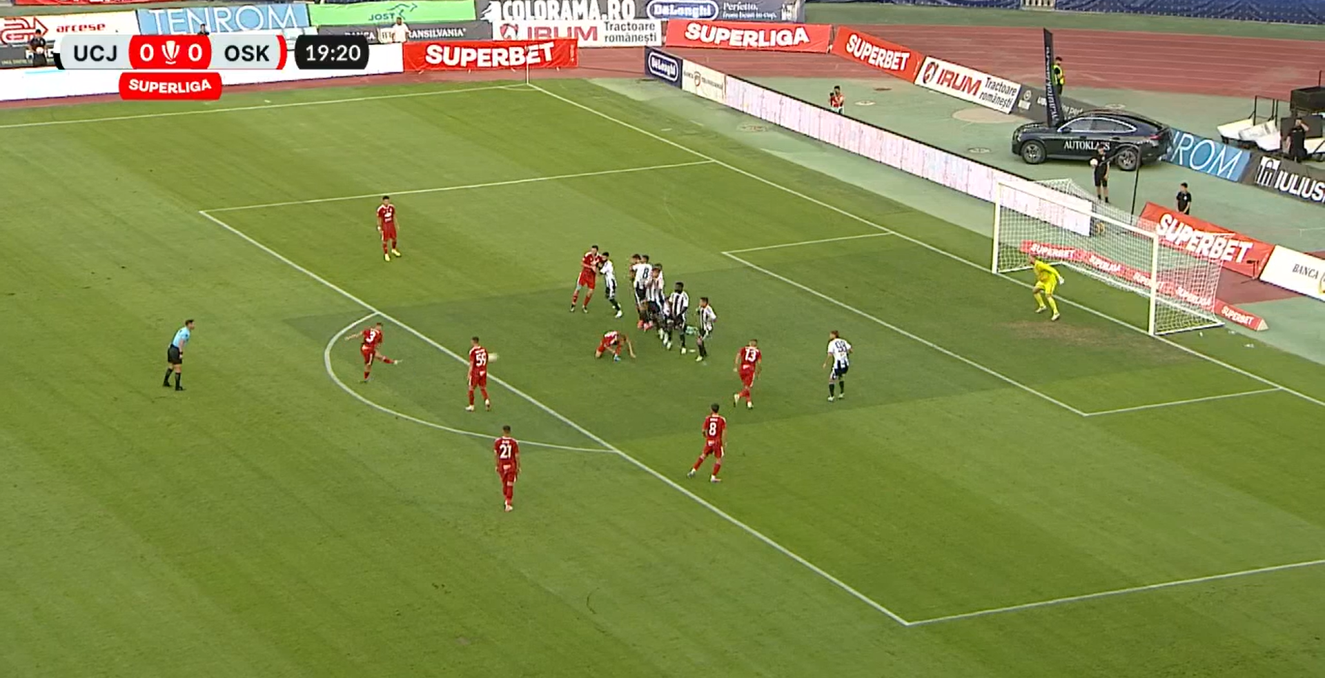 Fază comică la U Cluj - Sepsi / Foto: Prima Sport17.png