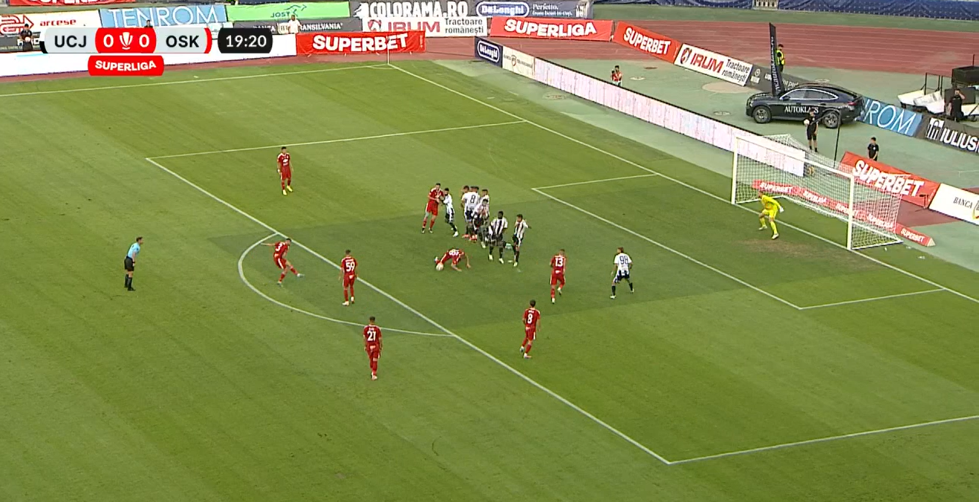 Fază comică la U Cluj - Sepsi / Foto: Prima Sport18.png