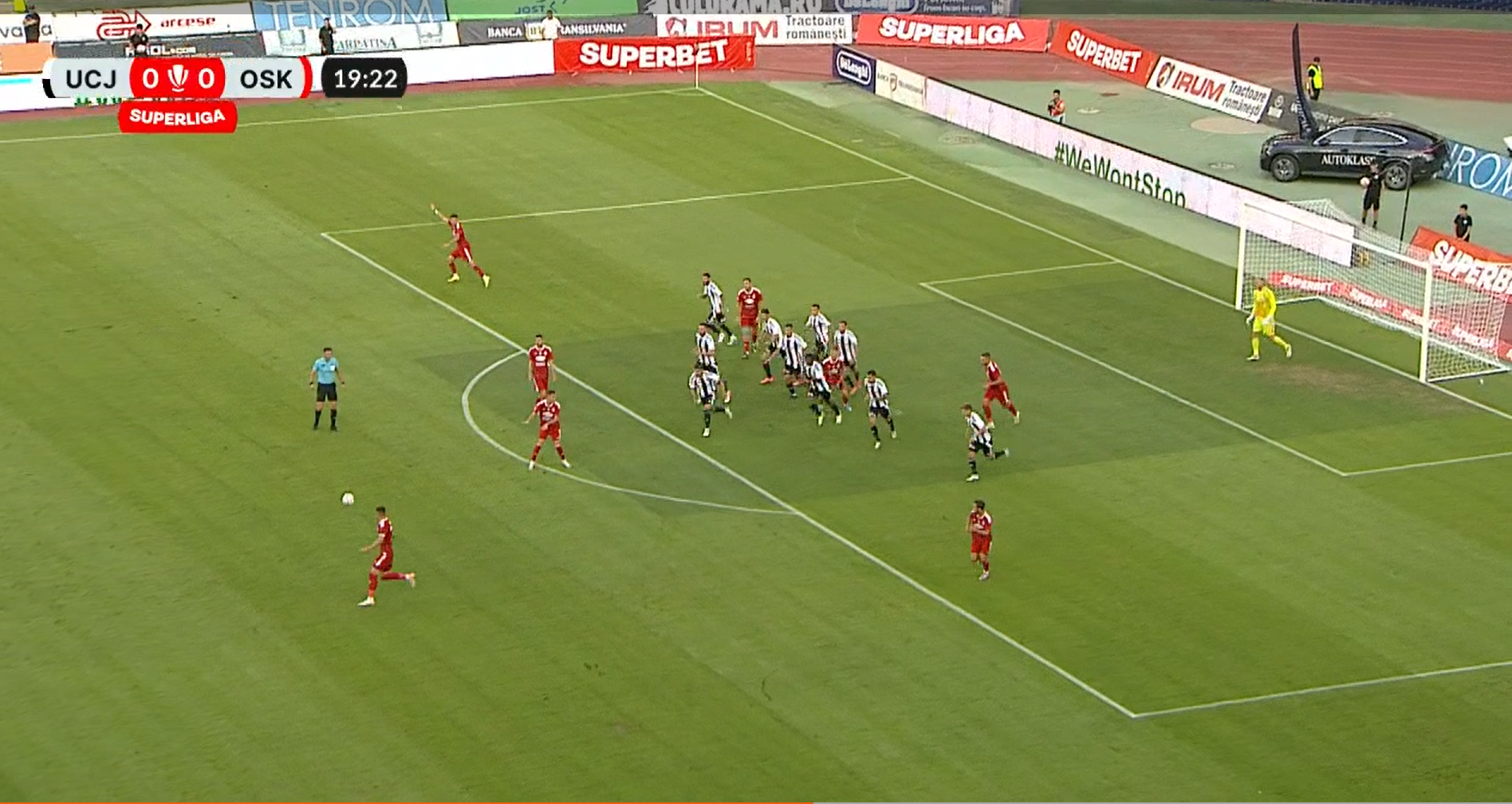 Fază comică la U Cluj - Sepsi / Foto: Prima Sport21.png