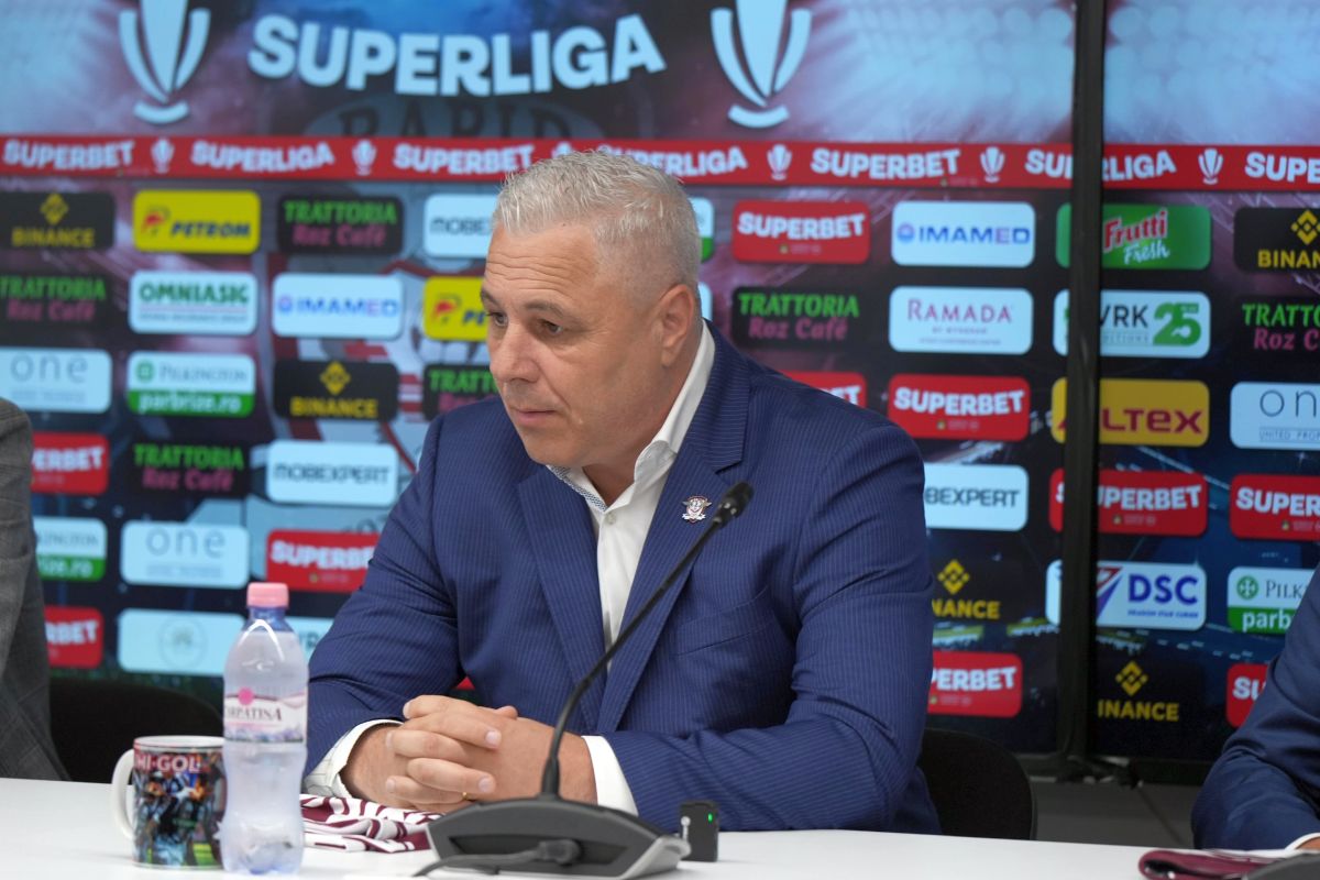 Marius Șumudică a fost prezentat oficial la Rapid (foto: GOLAZO.ro)