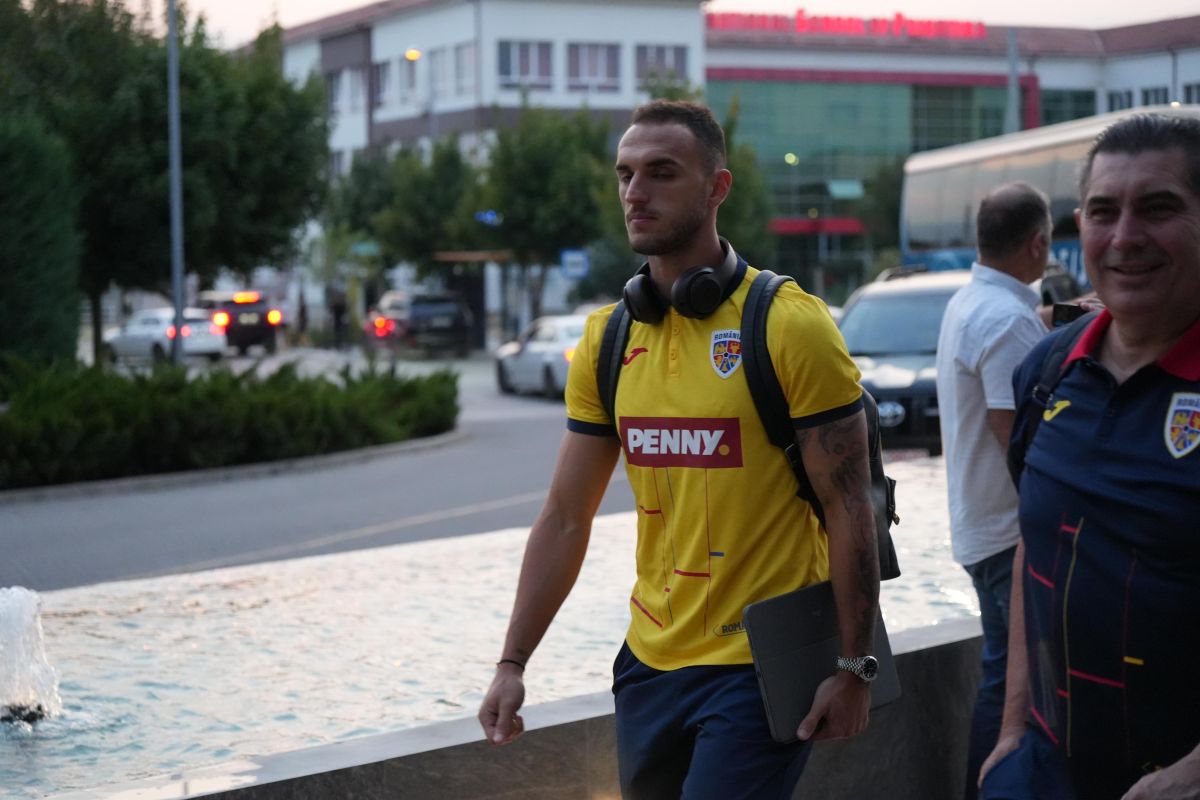 Sosirea naționalei României în Kosovo FOTO GOLAZO.ro