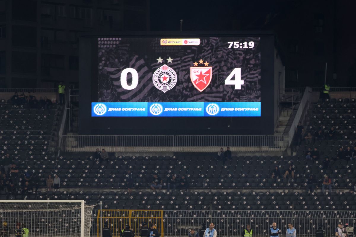 Scorul final pe stadionul lui Partizan