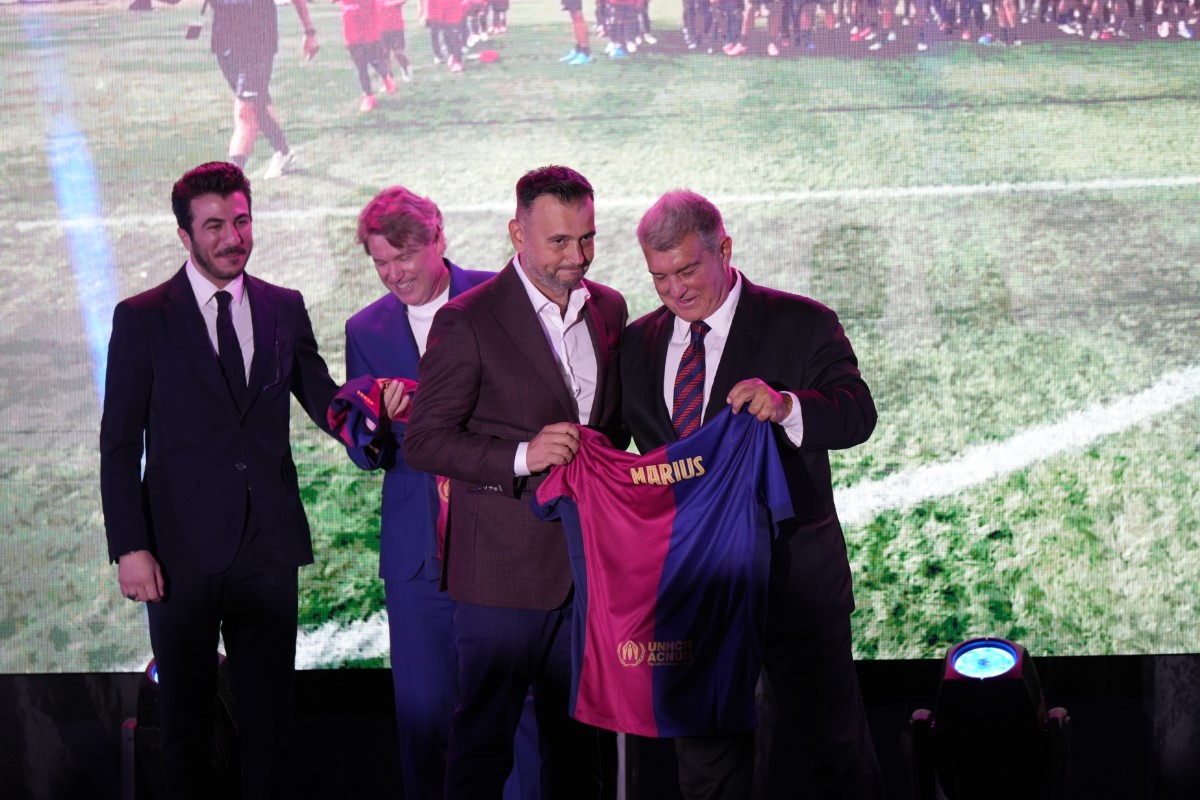 Joan Laporta, lansare academie Barcelona București. Foto: Iosif Popescu