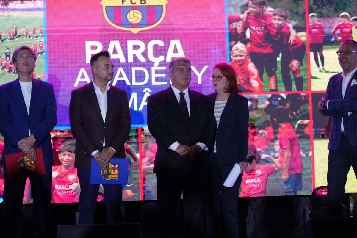Joan Laporta, lansare academie Barcelona București. Foto: Iosif Popescu