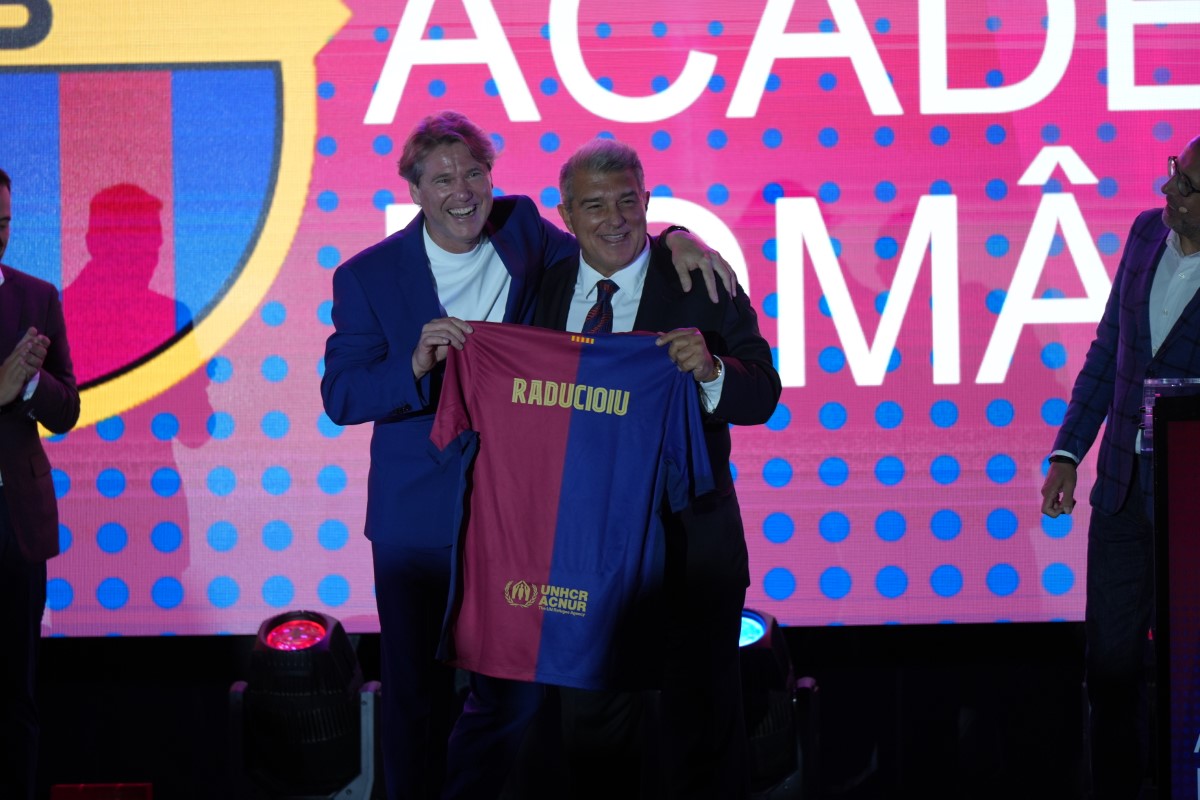 Joan Laporta, lansare academie Barcelona București. Foto: Iosif Popescu