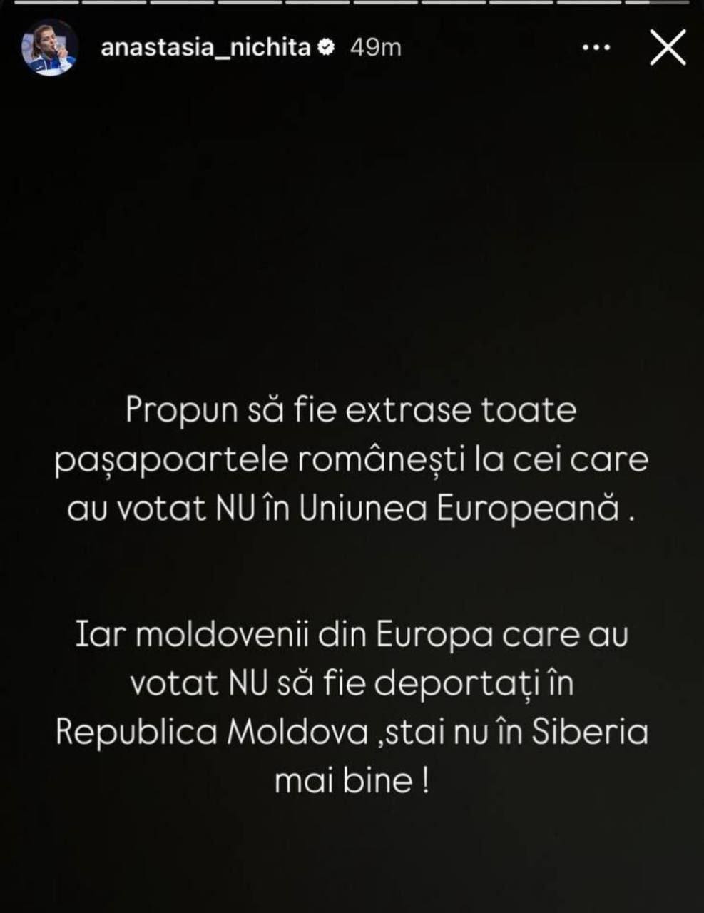 Alegeri în Moldova Mesajul radical al medaliatei olimpice după ce a văzut rezultatele:  „Luați-le pașapoartele, să fie deportați în Siberia!”