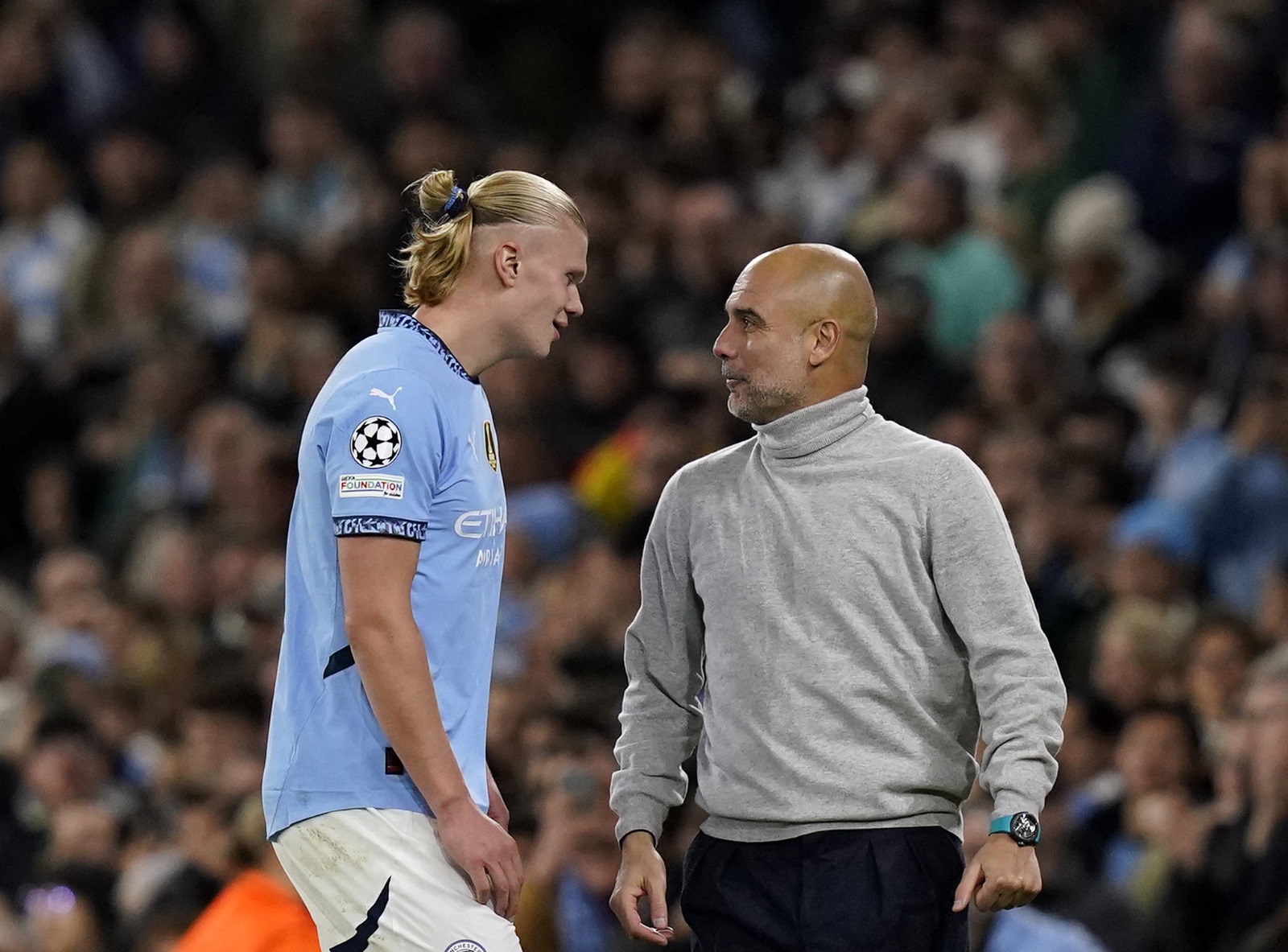 Erling și Pep. Jucător și antrenor Foto: Imago