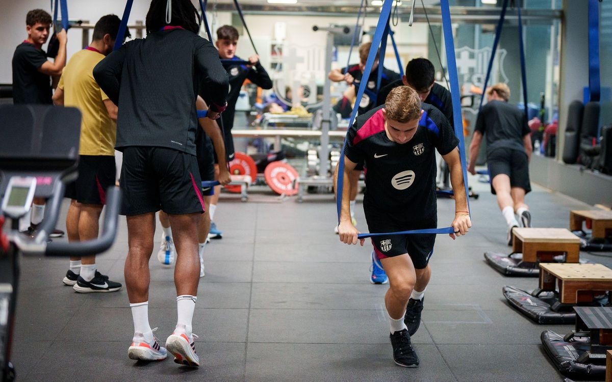 Barcelona, antrenament de recuperare în sală (foto: fcbarcelona.com)