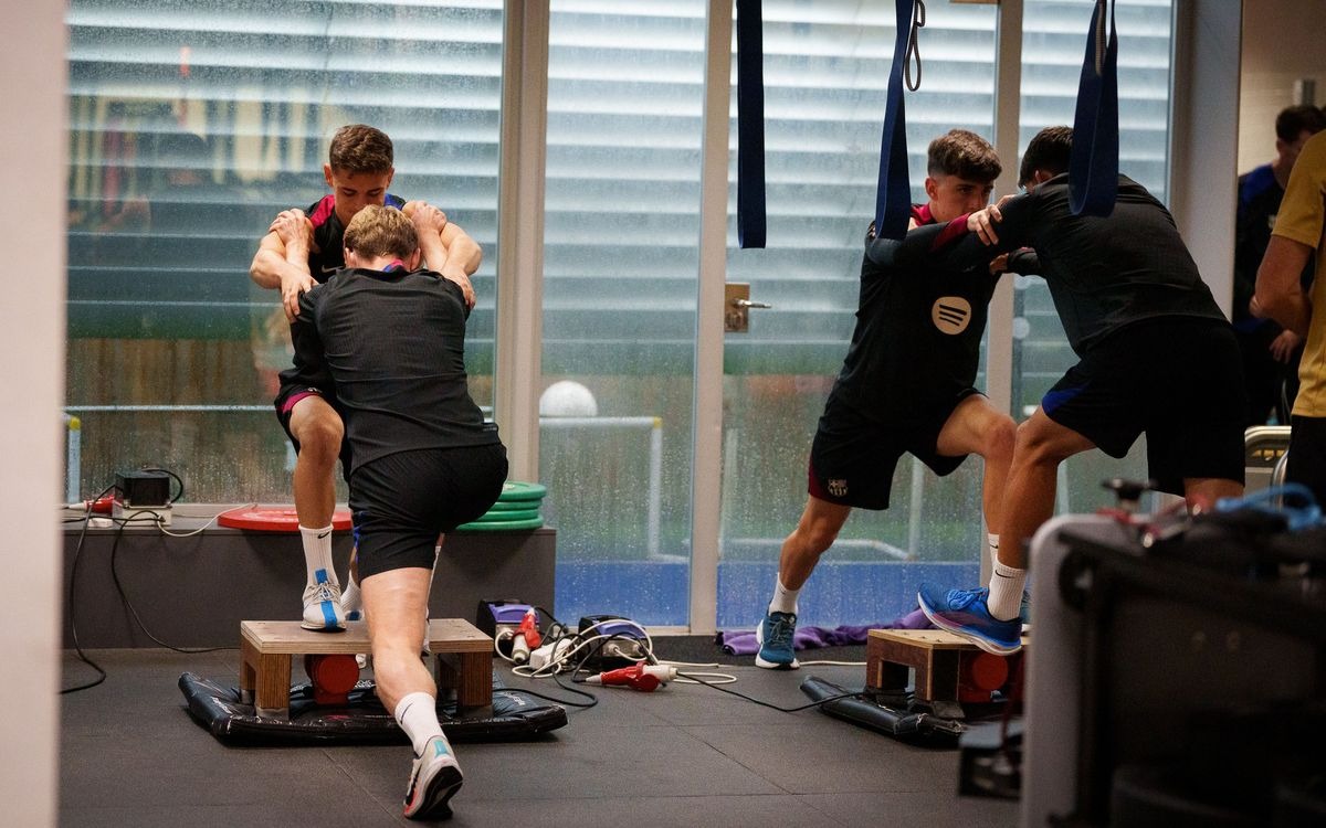 Barcelona, antrenament de recuperare în sală (foto: fcbarcelona.com)