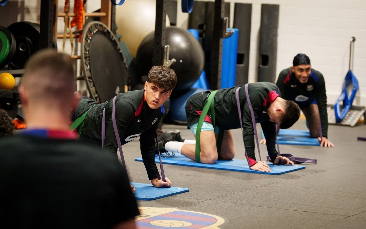 Barcelona, antrenament de recuperare în sală (foto: fcbarcelona.com)