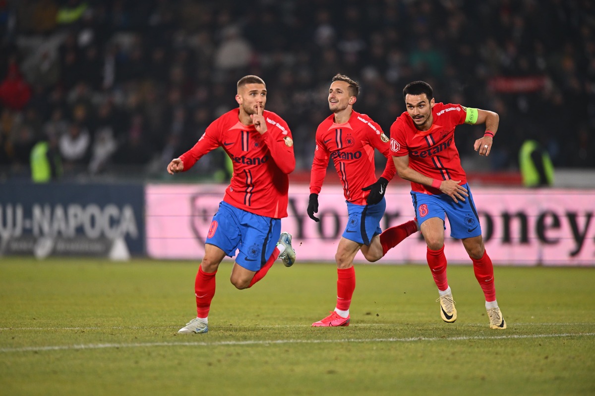 U Cluj - FCSB, Gol Bîrligea/ FOTO: GOLAZO.ro