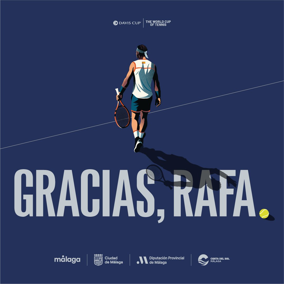 Malaga, omagiu pentru Rafael Nadal. Foto: x.com/malaga