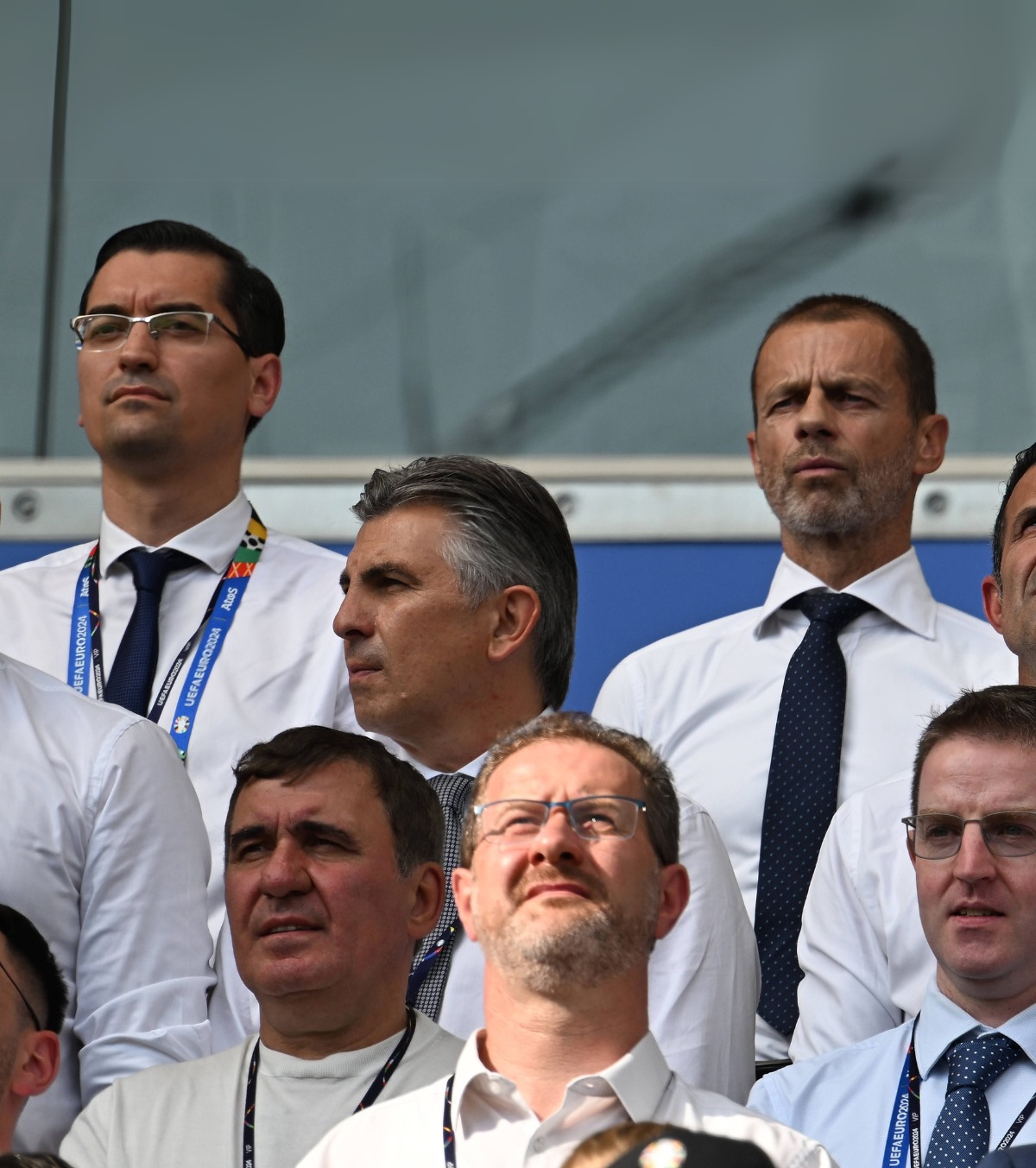 Răzvan Burleanu (alături de Ceferin, la ultimul Euro) e președintele FRF din 2014 Foto: Imago