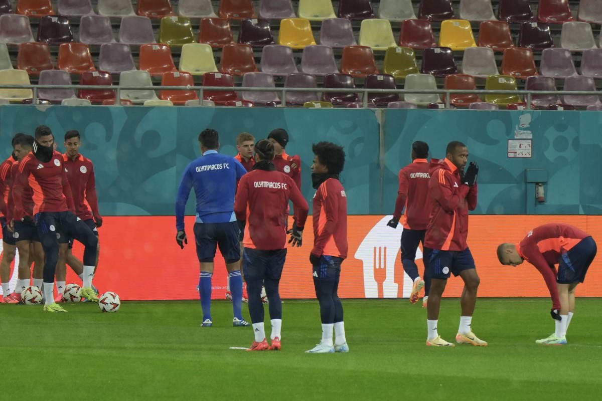 FCSB - Olympiacos. Antrenamentul grecilor. Foto: Iosif Popescu