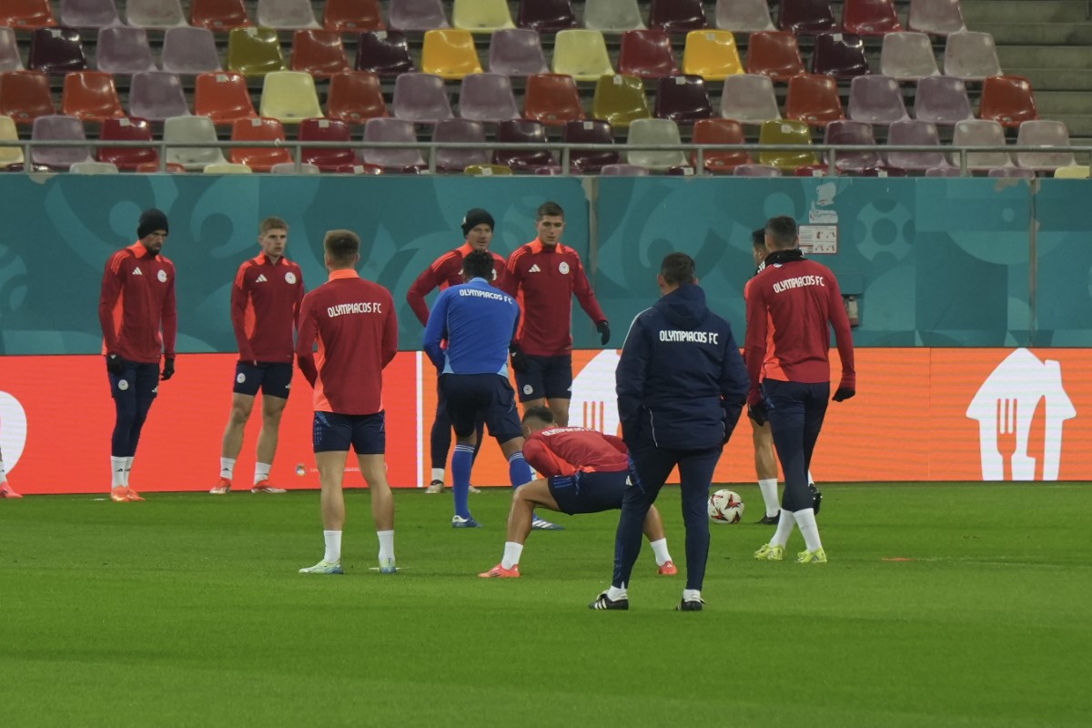 FCSB - Olympiacos. Antrenamentul grecilor. Foto: Iosif Popescu