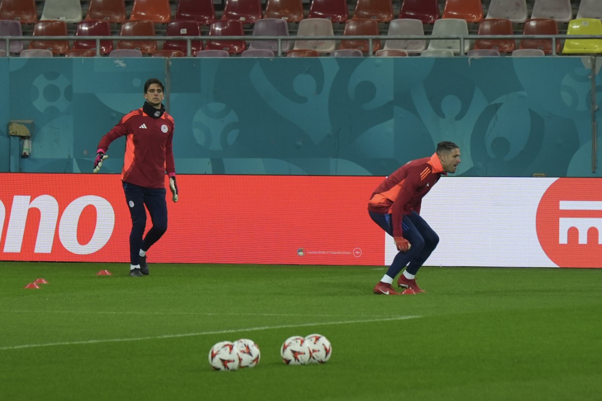 FCSB - Olympiacos. Antrenamentul grecilor. Foto: Iosif Popescu