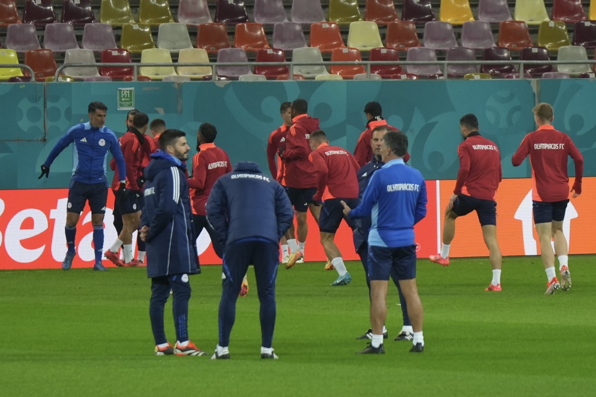 FCSB - Olympiacos. Antrenamentul grecilor. Foto: Iosif Popescu