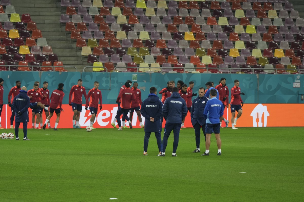FCSB - Olympiacos. Antrenamentul grecilor. Foto: Iosif Popescu