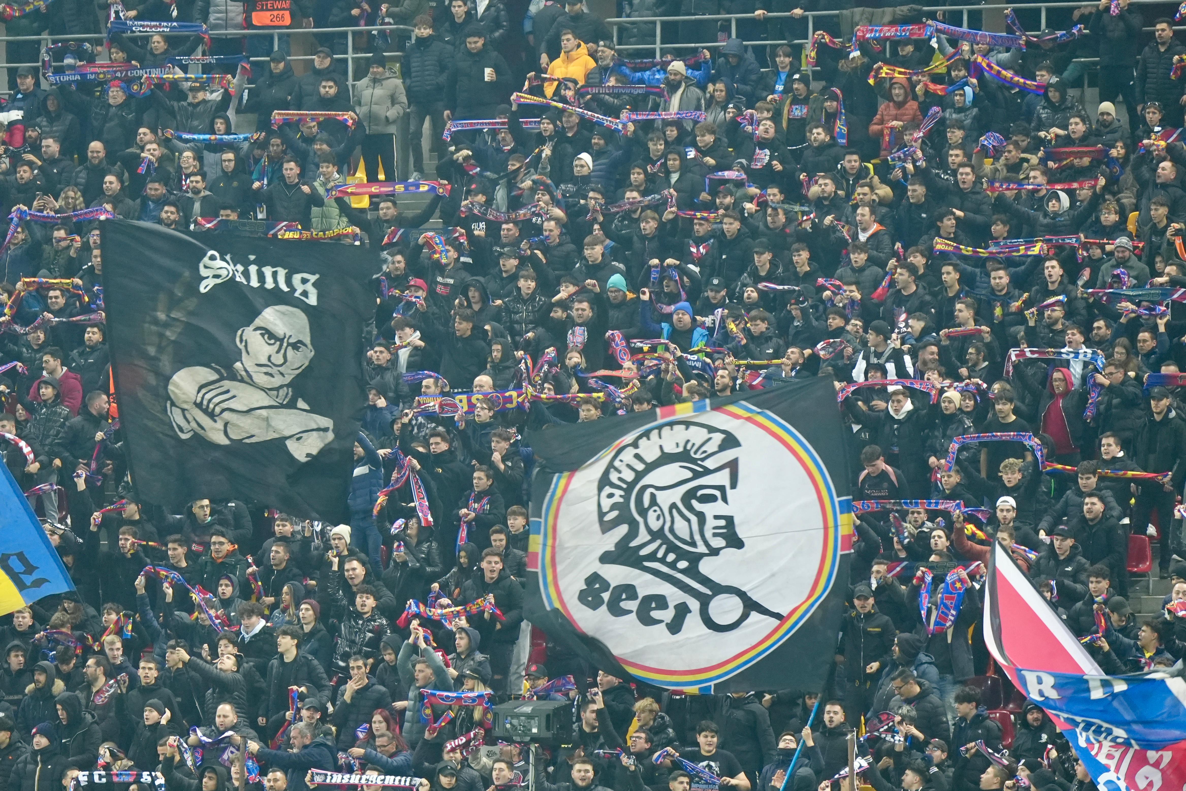 Duelul galeriilor pe Arena Națională, la FCSB - Olympiacos